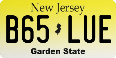 NJ license plate B65LUE