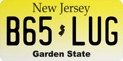 NJ license plate B65LUG