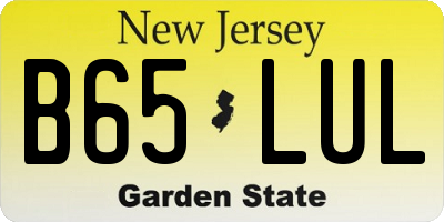 NJ license plate B65LUL