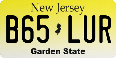 NJ license plate B65LUR