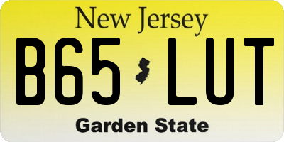 NJ license plate B65LUT