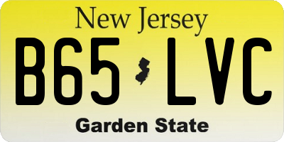 NJ license plate B65LVC