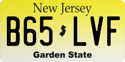 NJ license plate B65LVF
