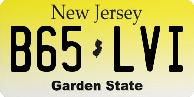 NJ license plate B65LVI