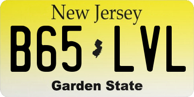 NJ license plate B65LVL