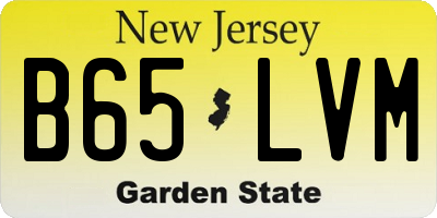 NJ license plate B65LVM