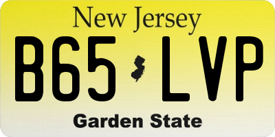 NJ license plate B65LVP