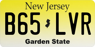 NJ license plate B65LVR