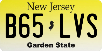 NJ license plate B65LVS