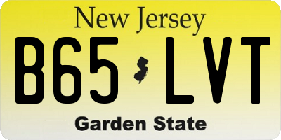 NJ license plate B65LVT