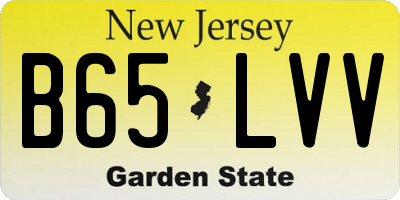 NJ license plate B65LVV