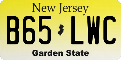 NJ license plate B65LWC