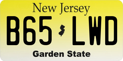 NJ license plate B65LWD