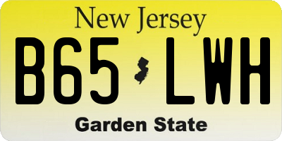 NJ license plate B65LWH