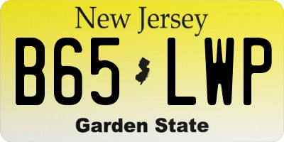 NJ license plate B65LWP
