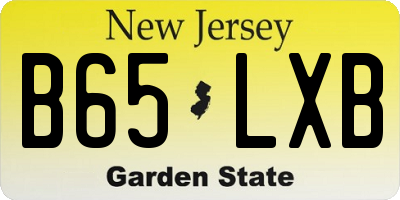 NJ license plate B65LXB