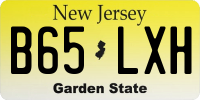 NJ license plate B65LXH