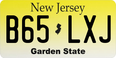 NJ license plate B65LXJ