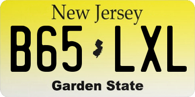 NJ license plate B65LXL