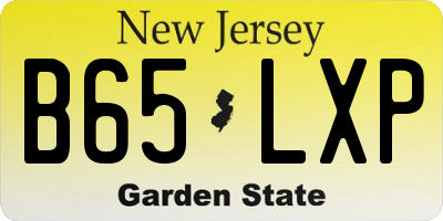 NJ license plate B65LXP