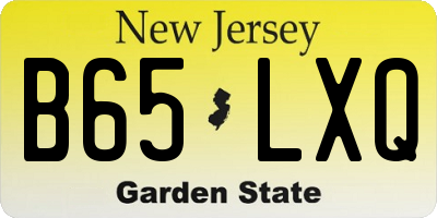 NJ license plate B65LXQ