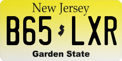 NJ license plate B65LXR