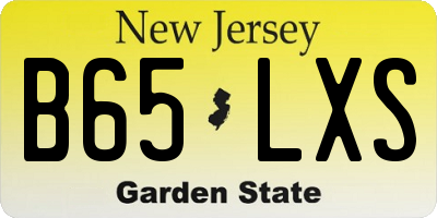 NJ license plate B65LXS