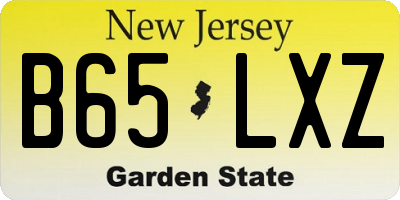 NJ license plate B65LXZ