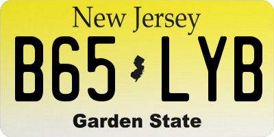 NJ license plate B65LYB