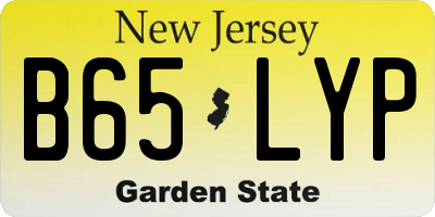 NJ license plate B65LYP