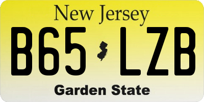 NJ license plate B65LZB