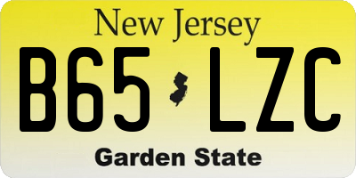 NJ license plate B65LZC