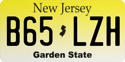 NJ license plate B65LZH