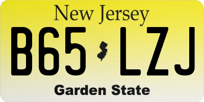 NJ license plate B65LZJ