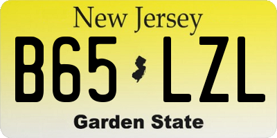 NJ license plate B65LZL