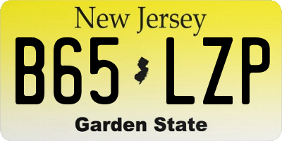 NJ license plate B65LZP