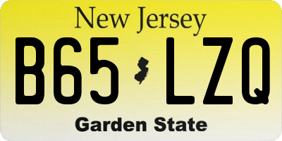 NJ license plate B65LZQ