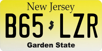 NJ license plate B65LZR