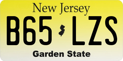 NJ license plate B65LZS