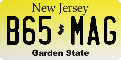 NJ license plate B65MAG