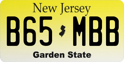 NJ license plate B65MBB