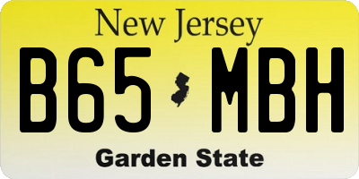 NJ license plate B65MBH