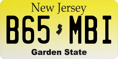 NJ license plate B65MBI
