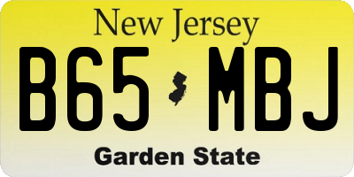 NJ license plate B65MBJ