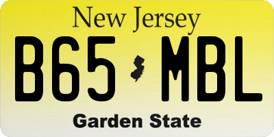NJ license plate B65MBL
