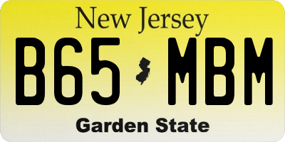 NJ license plate B65MBM
