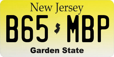 NJ license plate B65MBP