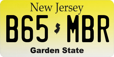 NJ license plate B65MBR