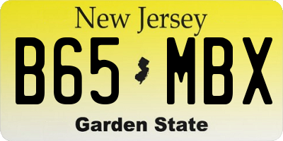 NJ license plate B65MBX