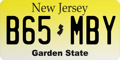 NJ license plate B65MBY